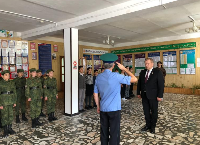 В рамках регионального проекта «Равнение на Героев Отечества» кадеты МОУ «СОШ №6 им.Героя Советского Союза В.Г.Кузнецова» встретились в Героями Российской Федерации